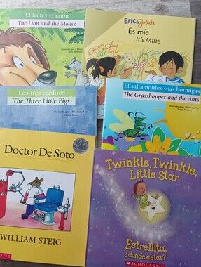 Scholastic Young Kids Bilingual Children's Books Lot (6) Bilingue Preschool Home